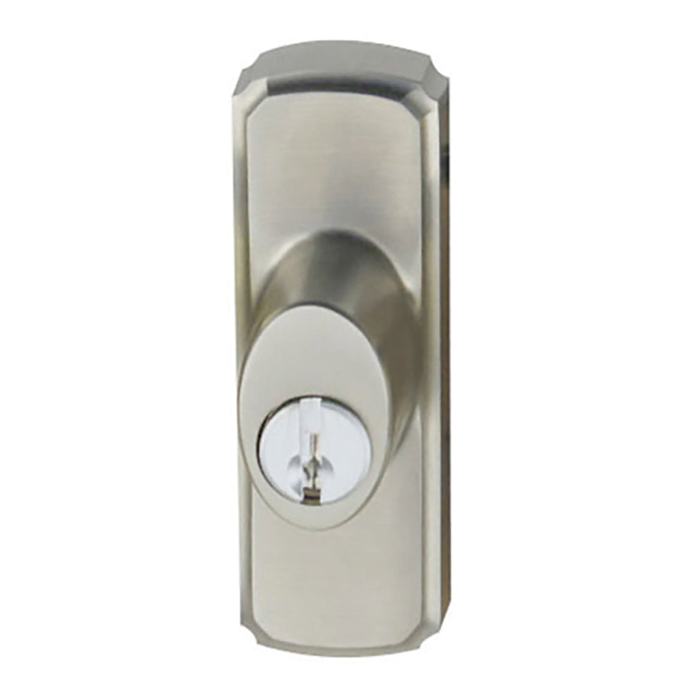 Andersen Gliding Door Lock - Newbury Outside Keylock with Housing - Schlage Keyway - Satin Nickel Finish - Left-Handed - Andersen Gliding Door Lock - Newbury Outside Keylock with Housing - Schlage Keyway - Satin Nickel Finish - Left-Handed