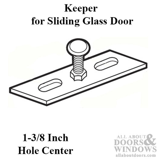 Strike for Sliding Door, 1-3/8 inch, Surface-Mounted