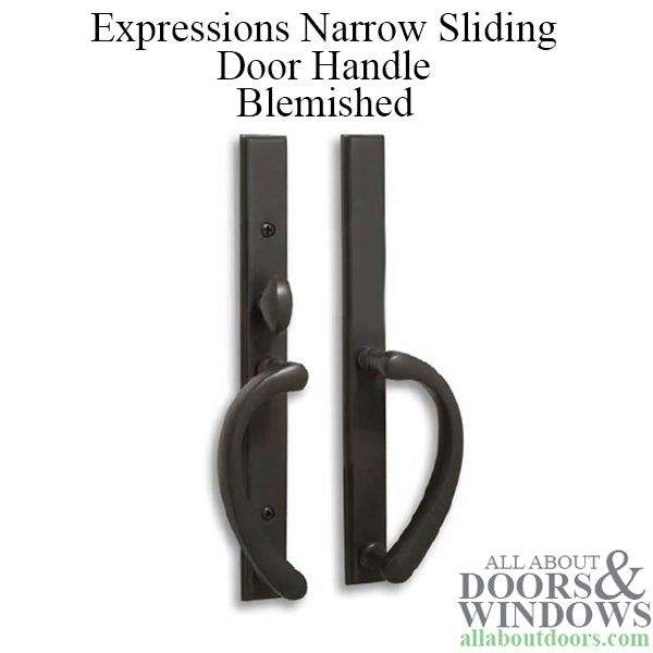 Ashland Expression Sliding Door Handle Active Non Keyed Narrow Square Handleset - Ashland Expression Sliding Door Handle Active Non Keyed Narrow Square Handleset