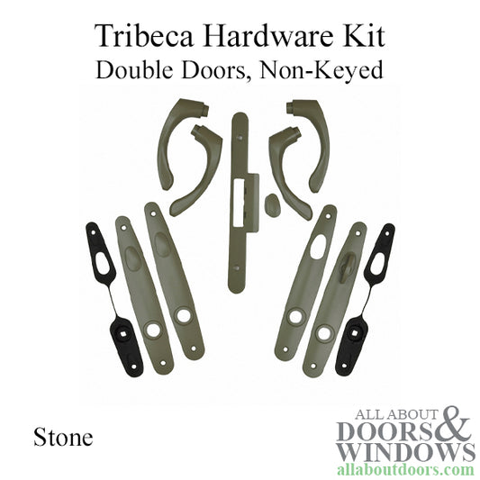 Andersen Tribeca Hardware Kit - Double Doors, Non-Keyed - Stone