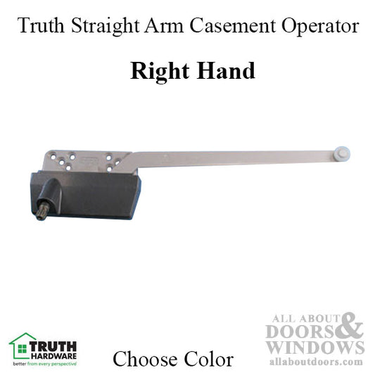 Truth Straight Arm Casement Operator, 9-1/2 inch, Right Hand - Choose Color