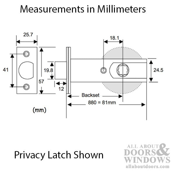 Passage Lever Latch, 2