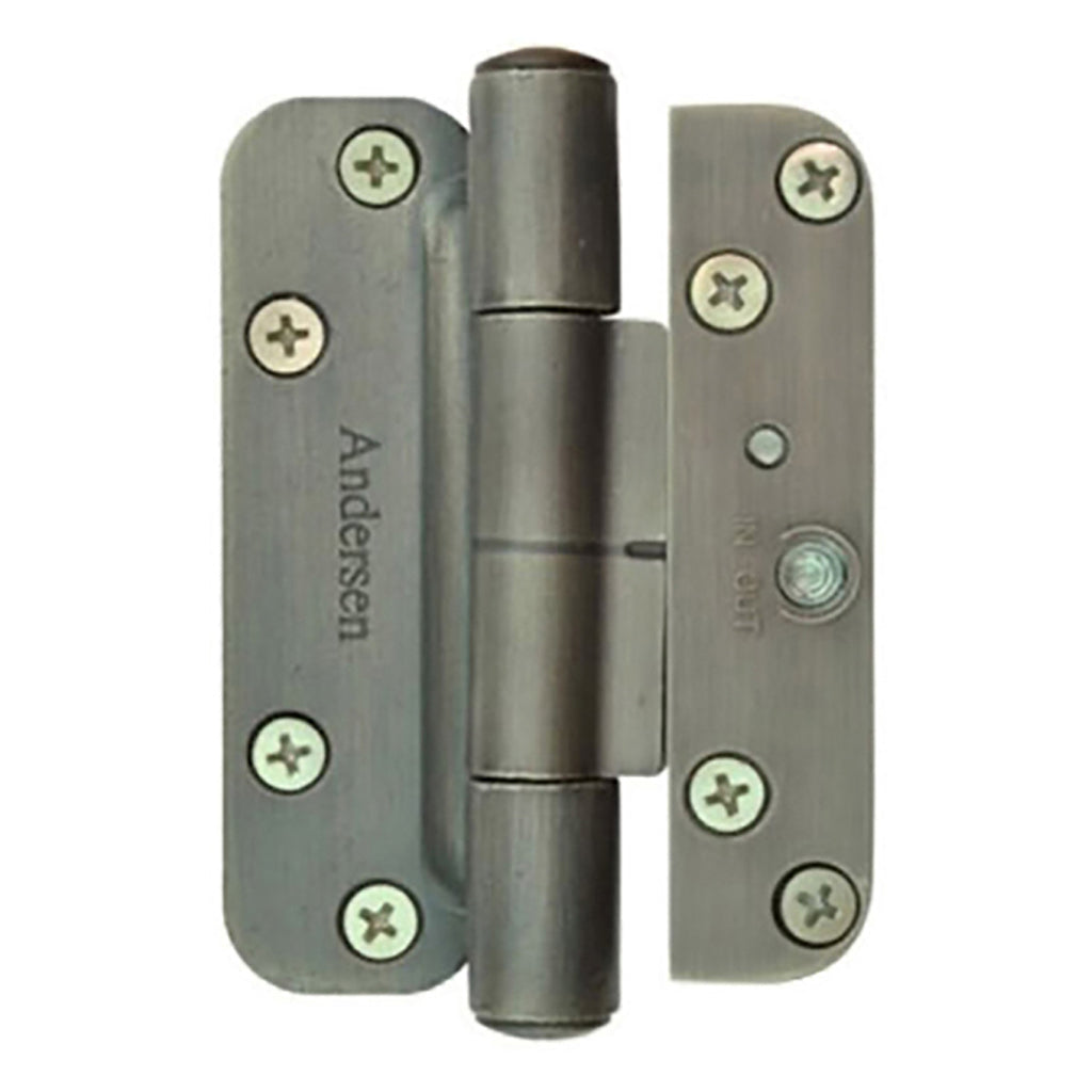 Andersen Single Hinge, Left Hand (2005-Present) - Distressed Nickel - Andersen Single Hinge, Left Hand (2005-Present) - Distressed Nickel