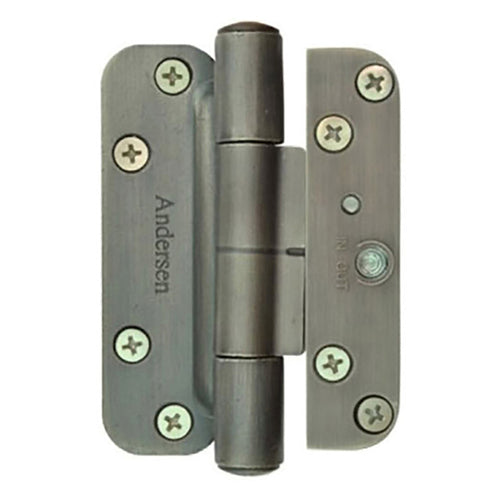 Andersen Single Hinge, Left Hand (2005-Present) - Distressed Nickel - Andersen Single Hinge, Left Hand (2005-Present) - Distressed Nickel