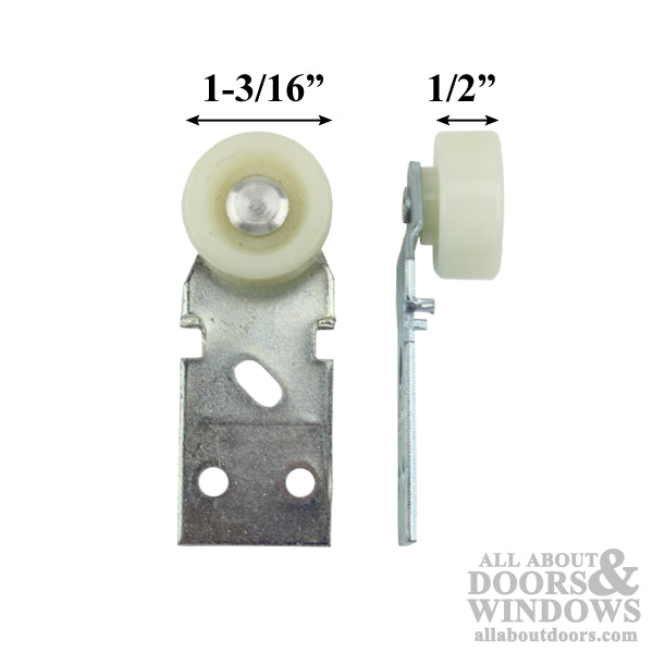 1-3/16 inch wheel, No offset, Wide Flat Nylon Roller- Acme 3000 - 1-3/16 inch wheel, No offset, Wide Flat Nylon Roller- Acme 3000