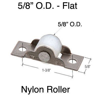 Sliding Door Rollers 5/8 inch Diameter - Nylon - Sliding Door Rollers 5/8 inch Diameter - Nylon