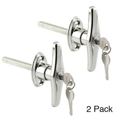 T-Handle - Chrome - 3 In Shaft - 2 pack - T-Handle - Chrome - 3 In Shaft - 2 pack