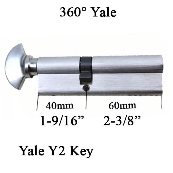 Discontinued  40 / 60 Euro profile cylinder lock Yale Keyway - Satin Chrome - DISCONTINUED - Discontinued  40 / 60 Euro profile cylinder lock Yale Keyway - Satin Chrome - DISCONTINUED