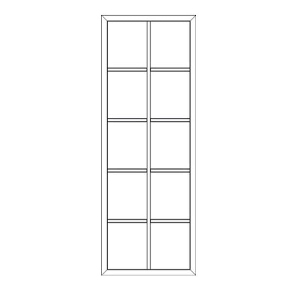 Therma Tru 10 Lite Surround with Internal Grid Double Pane Glass and Plastic Frame - Therma Tru 10 Lite Surround with Internal Grid Double Pane Glass and Plastic Frame