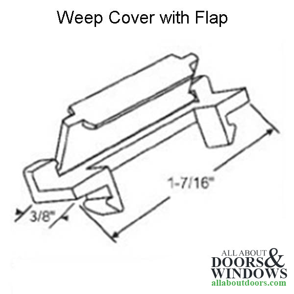 Weep Hole Cover With Flap For Double Hung and Single Hung Windows - Weep Hole Cover With Flap For Double Hung and Single Hung Windows