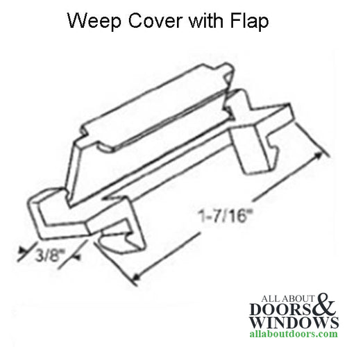 Weep Hole Cover With Flap For Double Hung and Single Hung Windows - Weep Hole Cover With Flap For Double Hung and Single Hung Windows