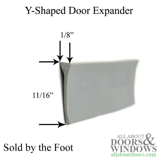 Y-Shaped Storm Door Sweep - Gray