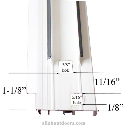 Discontinued - Door Bottom / Vinyl Sweep with barbs, Black Fins, snap-in - 33-9/16