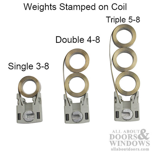 Constant Force 1/2 inch coil balance, triple spring with pivot lock shoe - Constant Force 1/2 inch coil balance, triple spring with pivot lock shoe