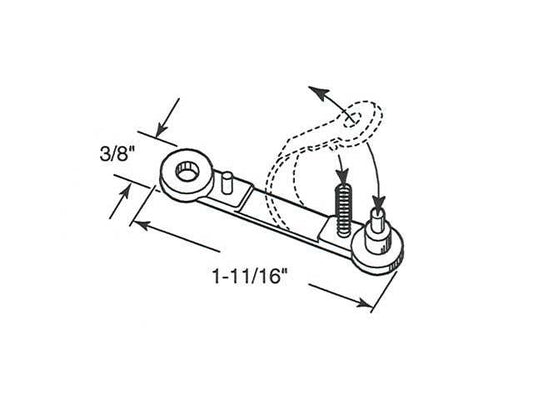 Discontinued - R V ROOF OPERATOR BUTTON  1-11-16 inch