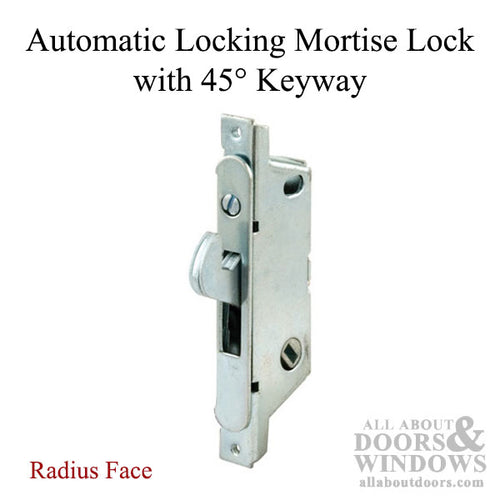 Mortise Lock, 45° Slot, Auto Lock, Round Face - Mortise Lock, 45° Slot, Auto Lock, Round Face