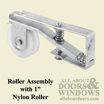 Roller Assembly with 1 Inch Nylon Wheel for Sliding Screen Door