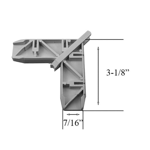 Corner Key , P/D Screen - Plastic - White - Corner Key , P/D Screen - Plastic - White