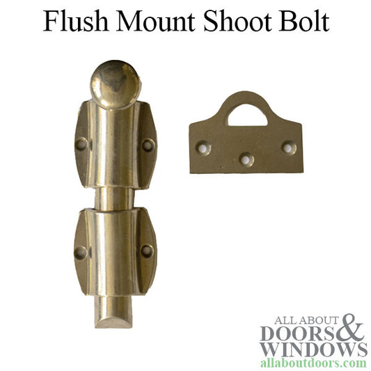 Stone River Bronze 6" Manual Flush Mount Shoot Bolt, Heavy Duty - White Bronze