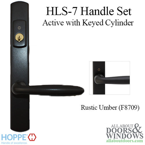 HOPPE HLS7 Handle Set with Verona Lever Keyed Active Rustic Umber - HOPPE HLS7 Handle Set with Verona Lever Keyed Active Rustic Umber