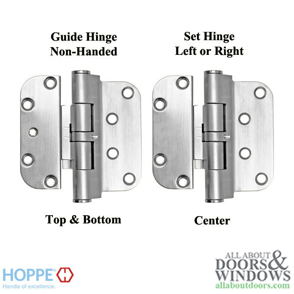 Hoppe F73, 2009 Set Hinge, RHI / LHO- Antique Brass - Hoppe F73, 2009 Set Hinge, RHI / LHO- Antique Brass