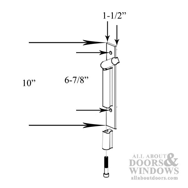 Marvin Contemporary Non-Keyed Handle, Ultimate Sliding French Door - Oil Rubbed Bronze, PVD - Marvin Contemporary Non-Keyed Handle, Ultimate Sliding French Door - Oil Rubbed Bronze, PVD