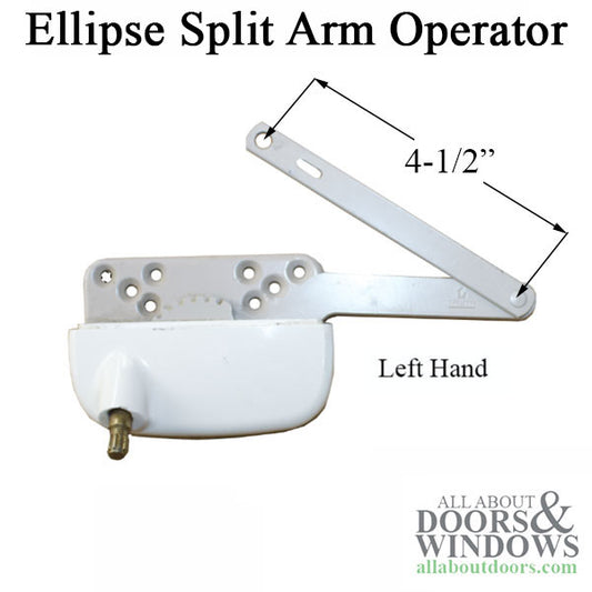 Truth 15.30 Ellipse  Split Arm Operator, Straight 4-1/2" Link, Left Hand