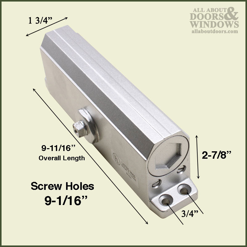 ADA Compliant Door Closer Adjustable # 1-4,  Dual Valve - Duranodic Bronze - ADA Compliant Door Closer Adjustable # 1-4,  Dual Valve - Duranodic Bronze