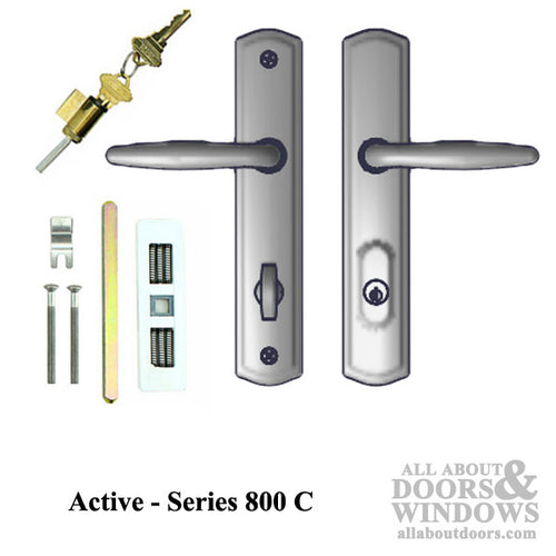 Active Keyed Handle Set 800C - for Multipoint Locks - Zinc Material - Choose Finish - Active Keyed Handle Set 800C - for Multipoint Locks - Zinc Material - Choose Finish