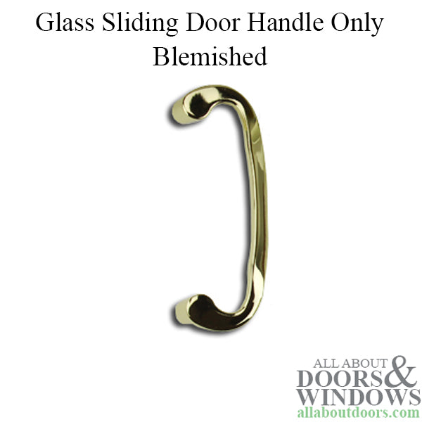 Legacy Glass Sliding Door Handle Only - Plated Polished Brass - Legacy Glass Sliding Door Handle Only - Plated Polished Brass