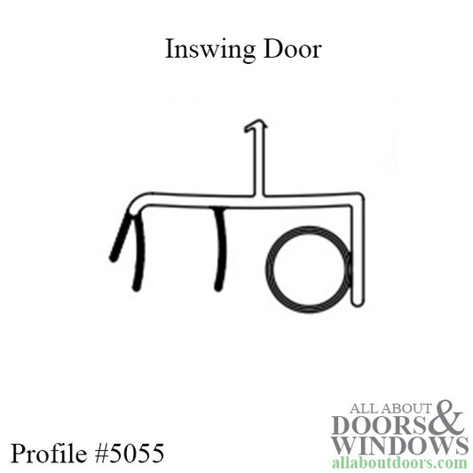 Inswing Door bottom, push-in 1 Barb - Discontinued