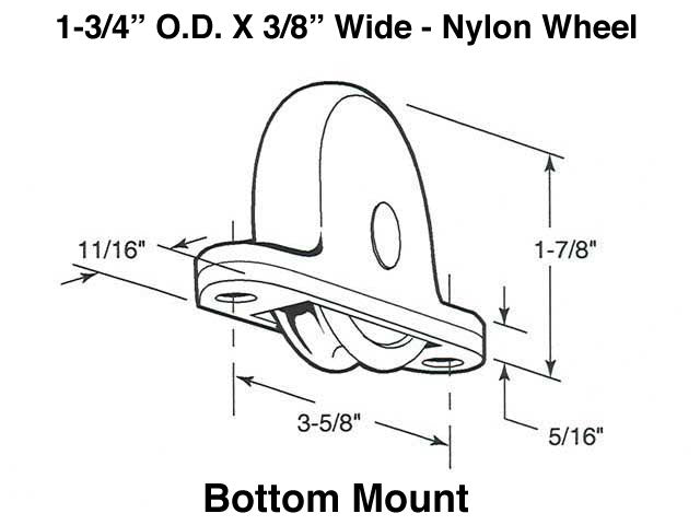 DISCONTINUED - Roller - Bottom - Wardrobe Door - DISCONTINUED - Roller - Bottom - Wardrobe Door