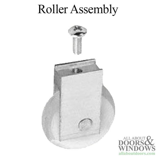 Roller Assembly with 1-1/8 Inch Nylon Roller for Sliding Screen Door