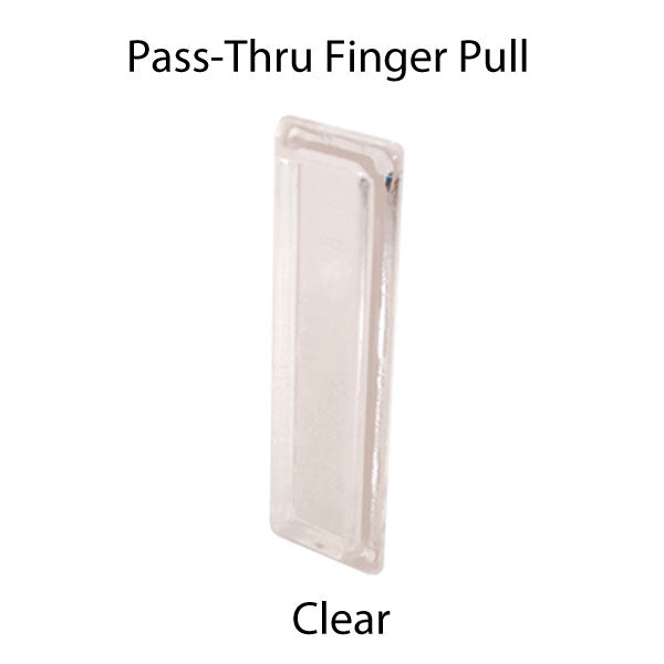 Pass-Thru Finger Pull - Vinyl Window Tilt Latch Hardware, Plastic - Clear - Pass-Thru Finger Pull - Vinyl Window Tilt Latch Hardware, Plastic - Clear