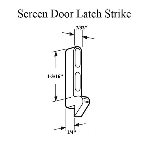 Marvin Screen Door Strike with screws - Zinc - Marvin Screen Door Strike with screws - Zinc