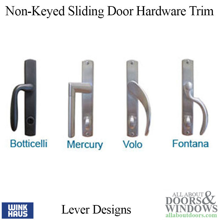 Botticelli Non-Keyed Entry, Winkhaus Sliding Door Hardware Trim - Botticelli Non-Keyed Entry, Winkhaus Sliding Door Hardware Trim