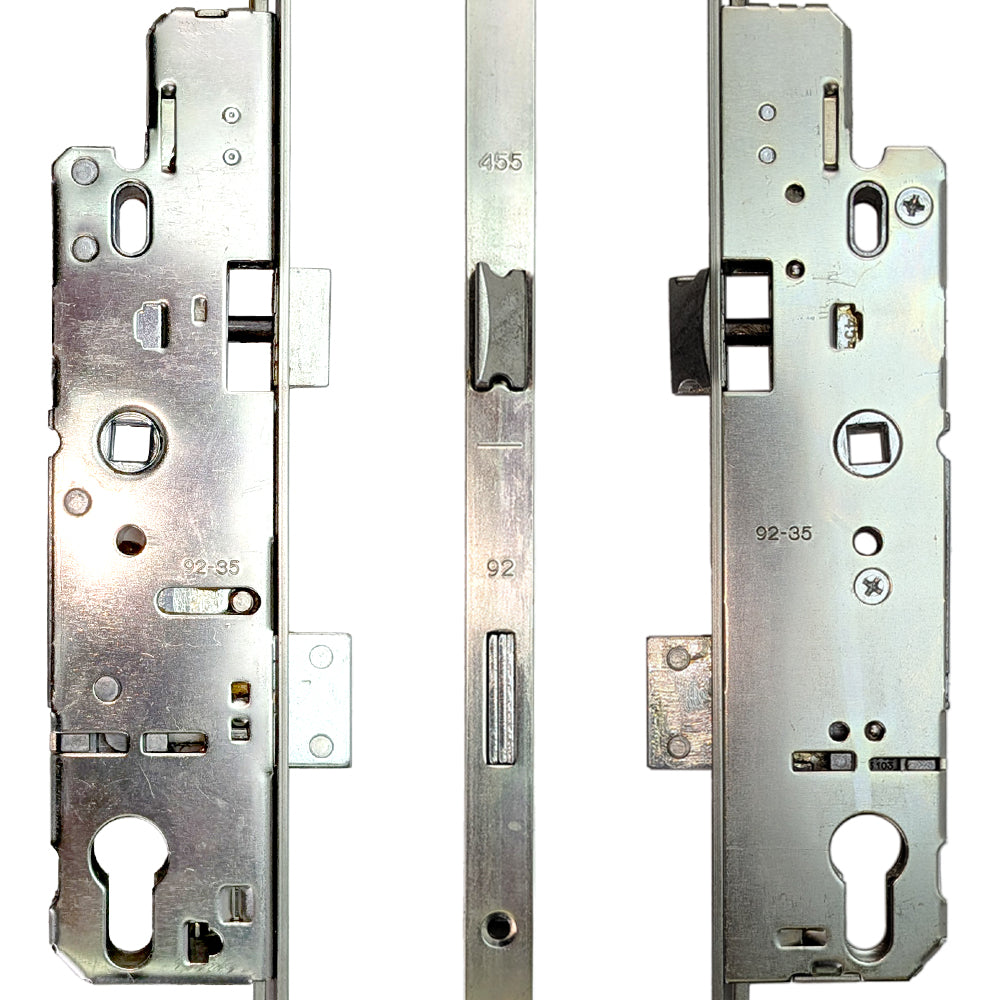 AGB Unitop 16mm Multipoint Lock 35/92 Active Assembly with Shootbolts, 41-5/16 inch handle height - Silver - AGB Unitop 16mm Multipoint Lock 35/92 Active Assembly with Shootbolts, 41-5/16 inch handle height - Silver