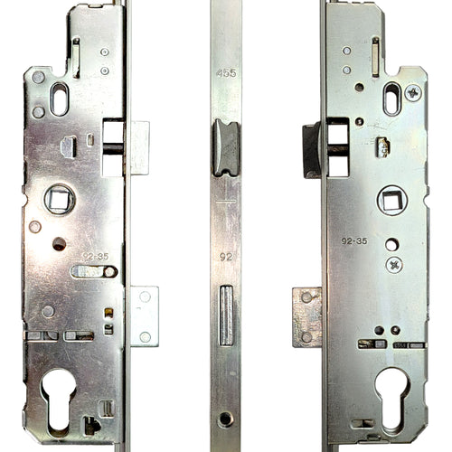 AGB Unitop 16mm Multipoint Lock 35/92 Active Assembly with Shootbolts, 41-5/16 inch handle height - Silver - AGB Unitop 16mm Multipoint Lock 35/92 Active Assembly with Shootbolts, 41-5/16 inch handle height - Silver