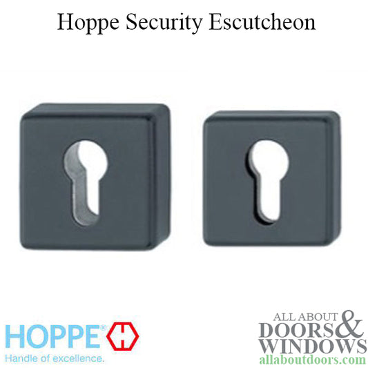 Hoppe Security Escutcheon, Square, Pair, Black