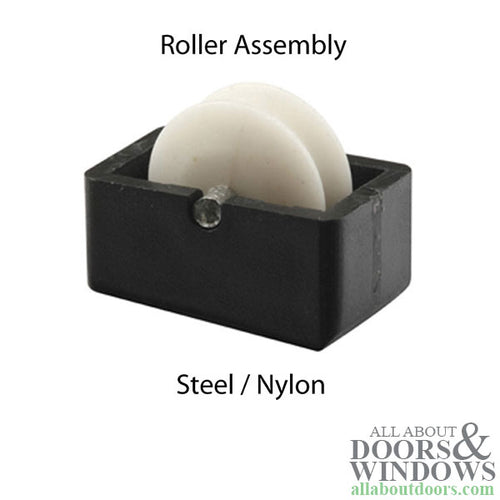 Roller Assembly (Grooved) - Sliding Windows, Nylon / Steel - Roller Assembly (Grooved) - Sliding Windows, Nylon / Steel