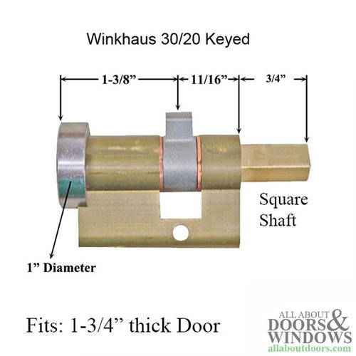 Winkhaus One Motion Eclipse 30/20T 45 Keyed Cylinder - Choose Color - Winkhaus One Motion Eclipse 30/20T 45 Keyed Cylinder - Choose Color