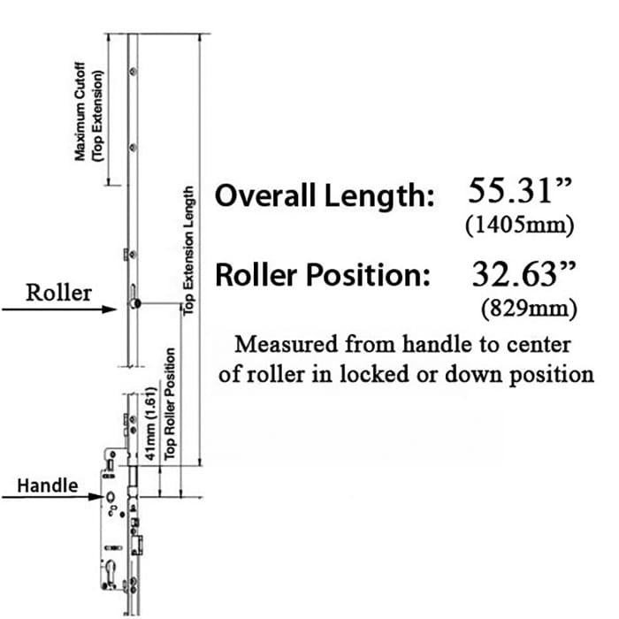 16mm Manual Top Extension, Roller @ 32.63
