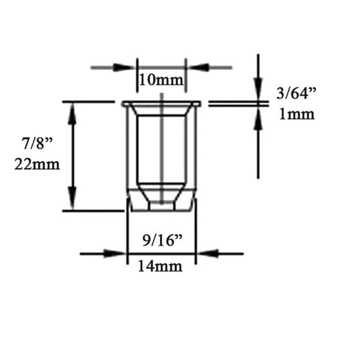 Round Shootbolt Socket Strike Sleeve D1 Brass Finish - Round Shootbolt Socket Strike Sleeve D1 Brass Finish