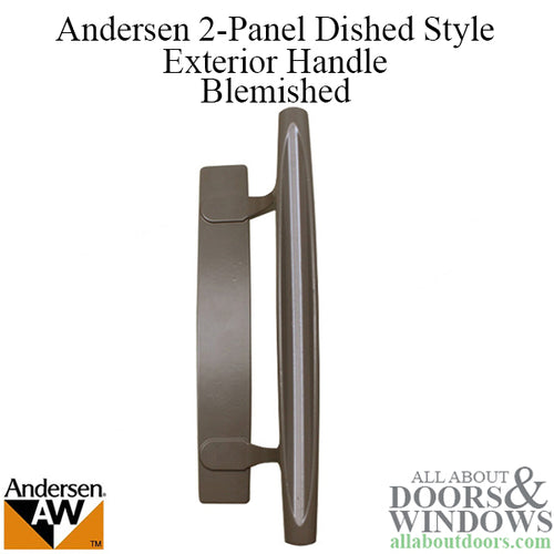 Stone Handle Exterior Andersen 2 Panel Dished Style - Blemished - Stone Handle Exterior Andersen 2 Panel Dished Style - Blemished