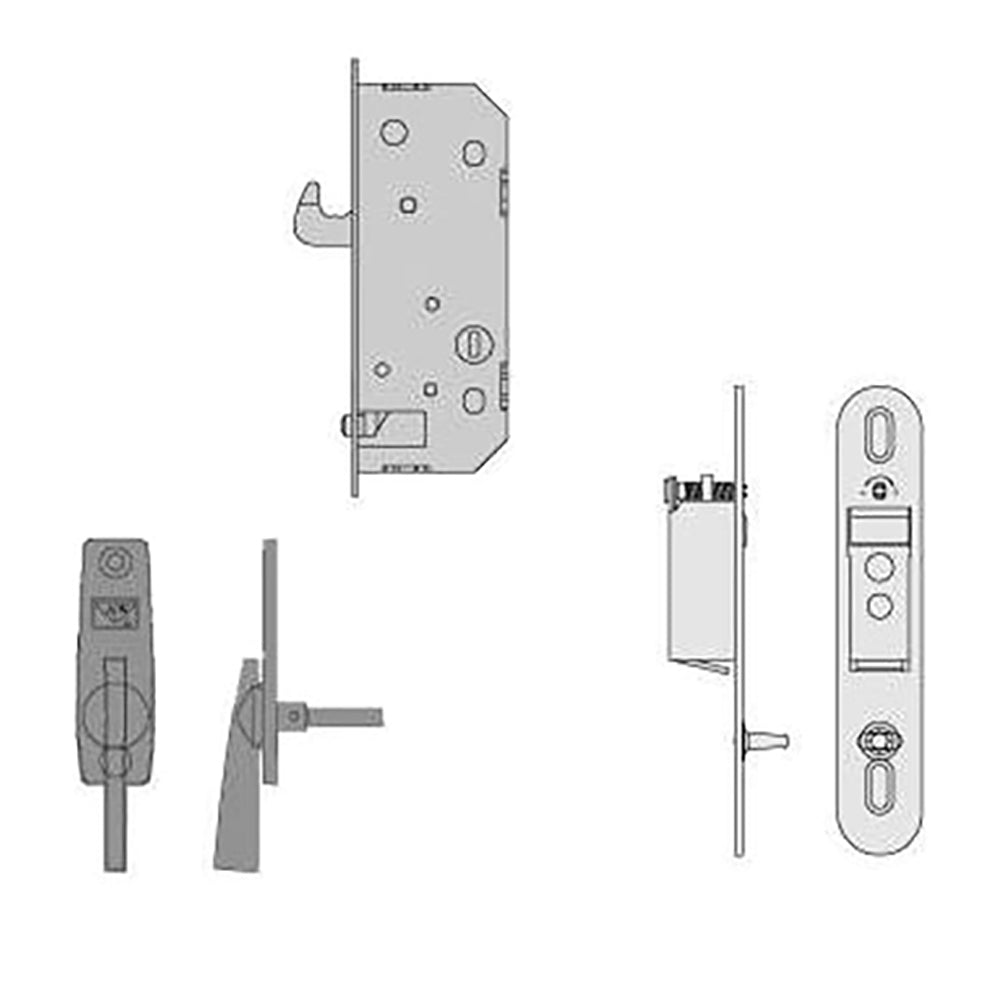 Conversion Kit, Andersen 2 Panel Reach Out  - Antique Brass - Conversion Kit, Andersen 2 Panel Reach Out  - Antique Brass