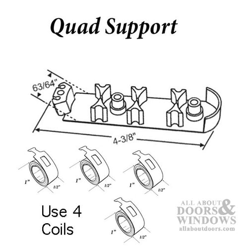 Support Cover, Quad Coil Spring, 1 inch Pocket - White - Support Cover, Quad Coil Spring, 1 inch Pocket - White