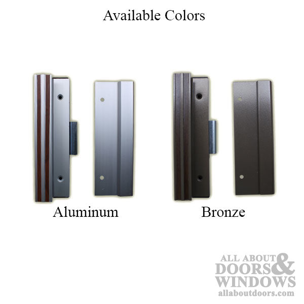 Handle Set - Sliding Patio Door, Extruded Aluminum - 4-15/16 Inch -  Choose Color - Handle Set - Sliding Patio Door, Extruded Aluminum - 4-15/16 Inch -  Choose Color