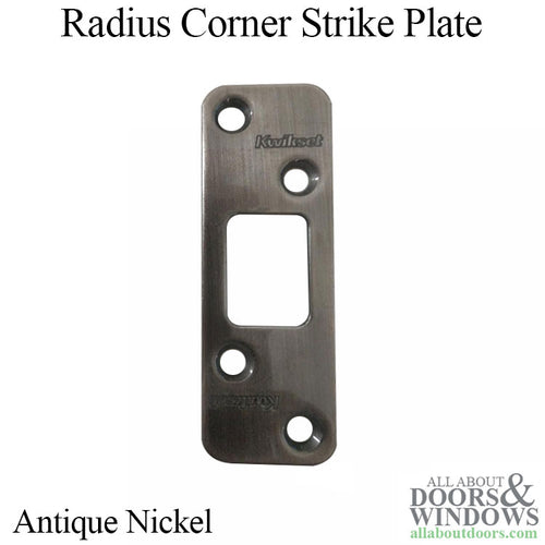 Radius Corner Strike Plate, Deadbolt, 1/4