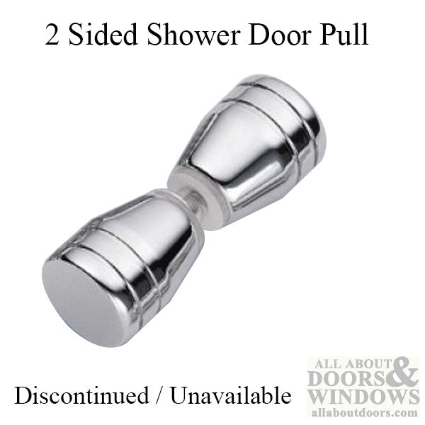 Shower Door Pull, 2 sided - Bright Chrome - Shower Door Pull, 2 sided - Bright Chrome