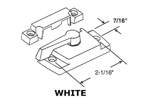 Sash / Cam Lock - Vinyl and Aluminum Sash Hardware, Diecast - Choose Color - Sash / Cam Lock - Vinyl and Aluminum Sash Hardware, Diecast - Choose Color